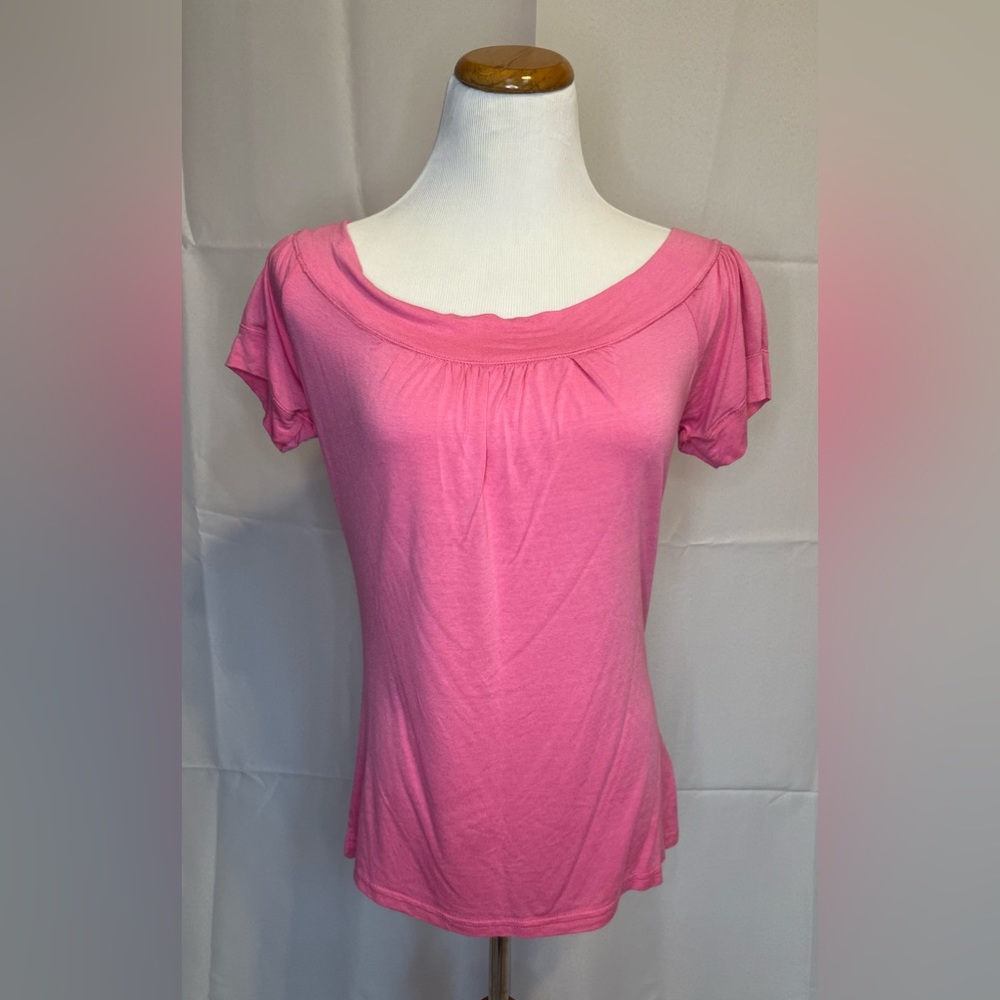 Bettie Page off the shoulder pink top